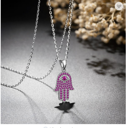 Pink Hamsa Hand Amulet - Luxury Chique