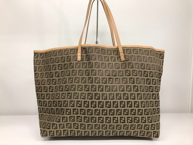 Vintage Zucchino Fendi Tote Canvas Bag with Pouch – Luxury Chique