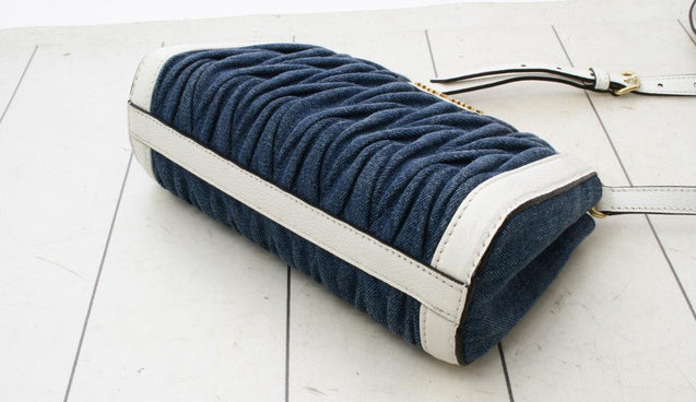 Miu Miu Materasse Bandolier Denim - Luxury Chique