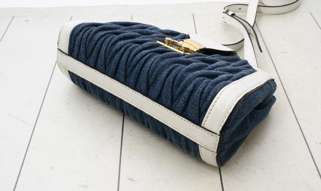 Miu Miu Materasse Bandolier Denim - Luxury Chique