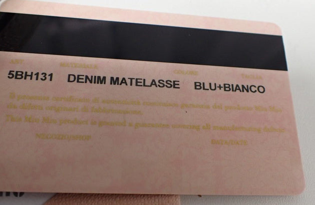 Miu Miu Materasse Bandolier Denim - Luxury Chique